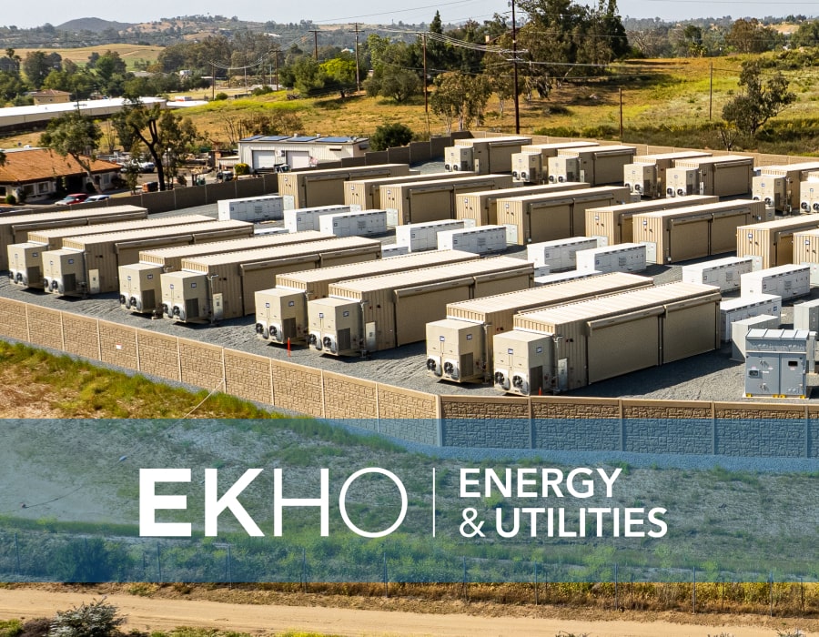 Noise wall surrounding an energy facility